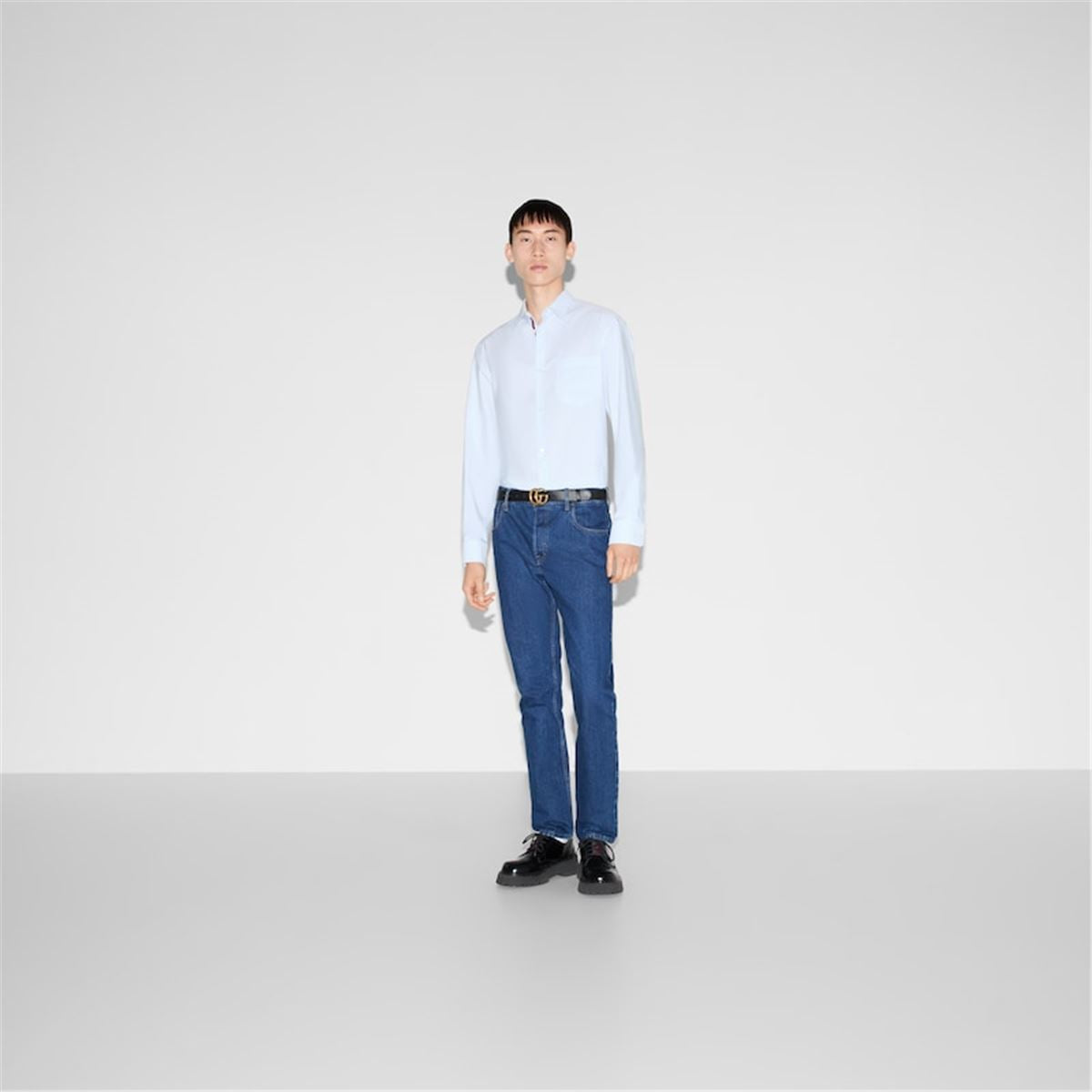 STRIPED COTTON POPLIN SHIRT-GUCCI-Verso