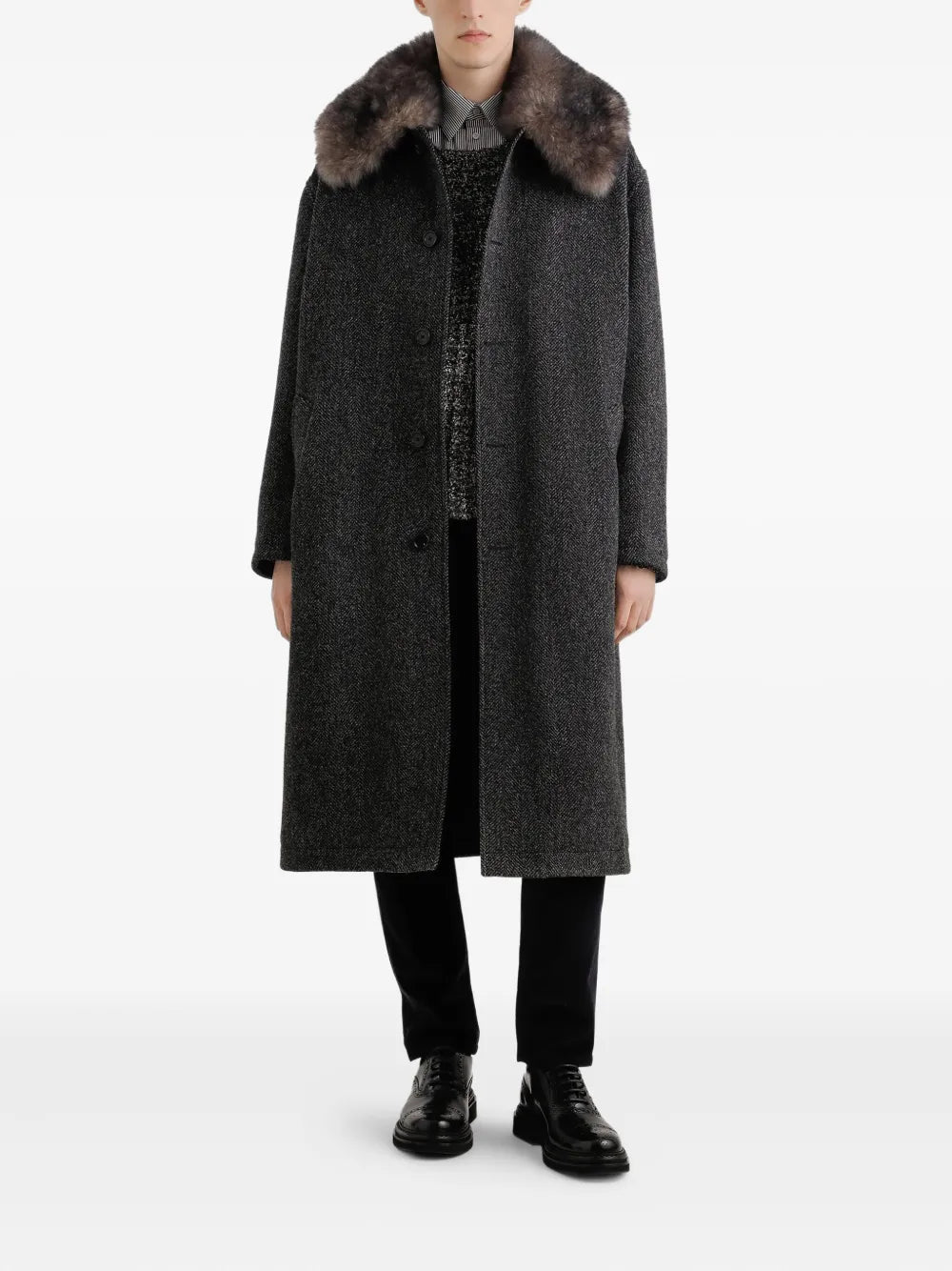 Striped long-sleeve shirt-DOLCE & GABBANA-Verso