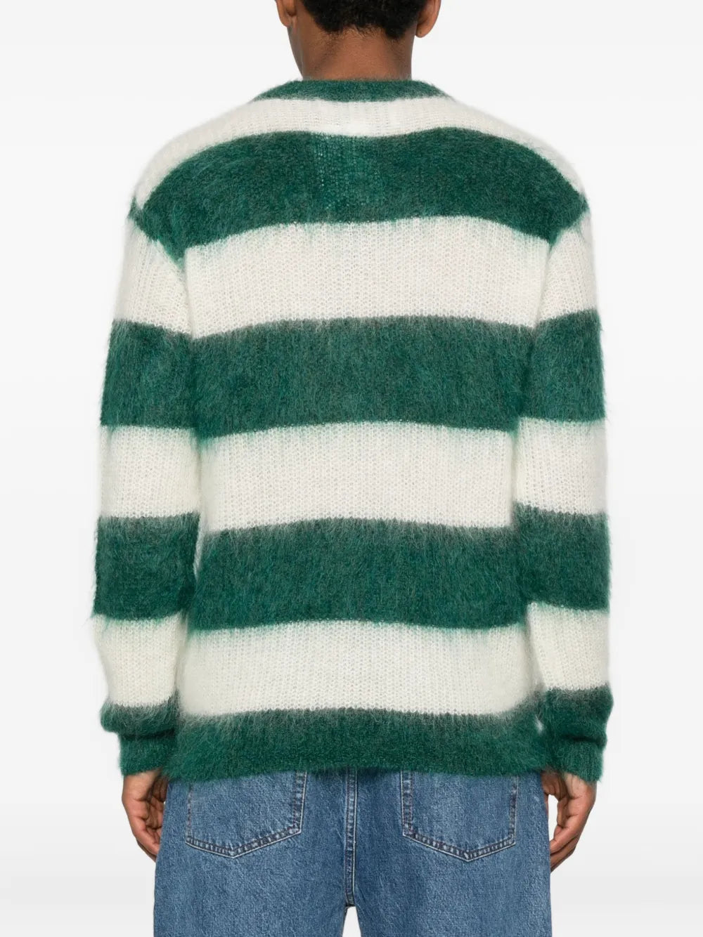 Striped mohair sweater-AMARANTO-Verso
