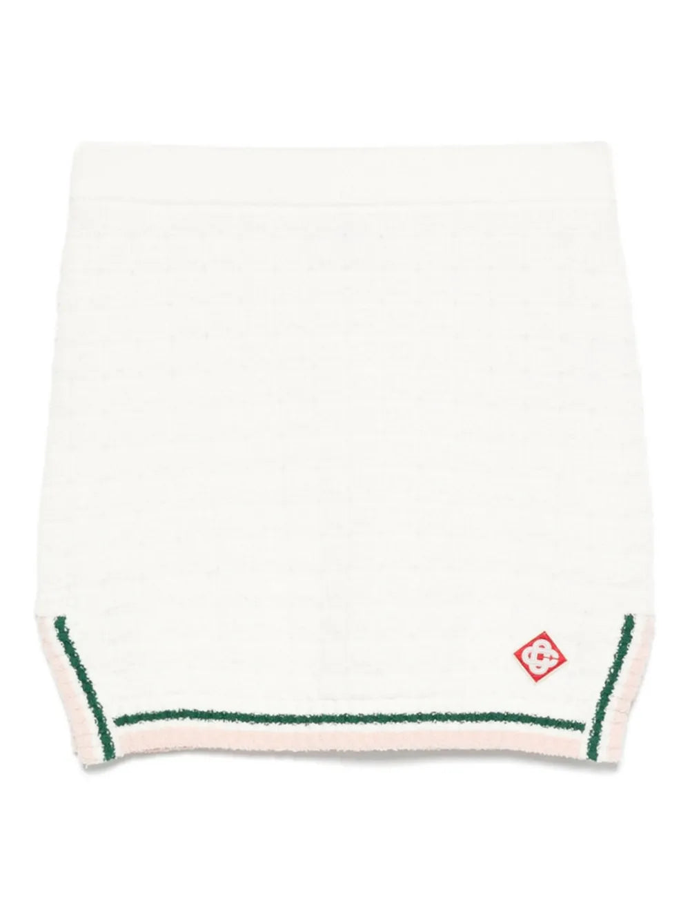 Striped-trim cotton skirt-CASABLANCA-Verso