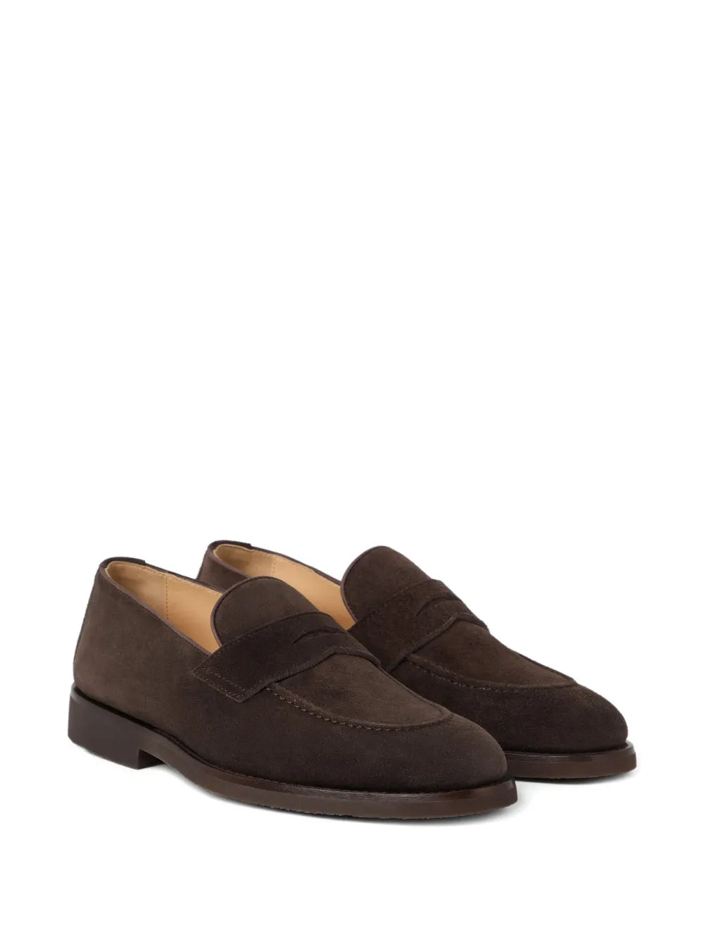 Suede penny loafers-BRUNELLO CUCINELLI-Verso