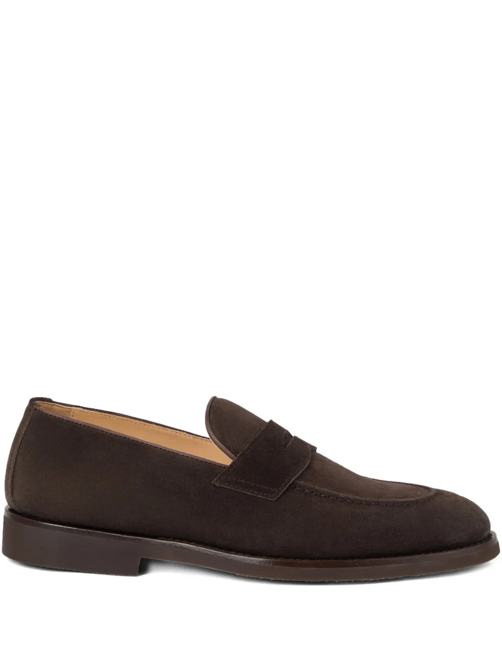 Suede penny loafers-BRUNELLO CUCINELLI-Verso