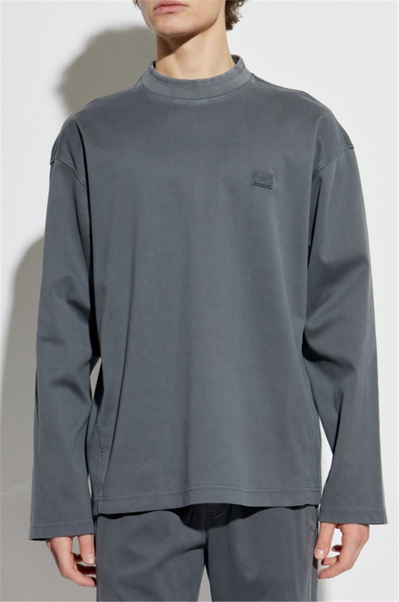 SWEATSHIRT WITH LOGO APPLIQUÉ - DOLCE & GABBANA - Verso