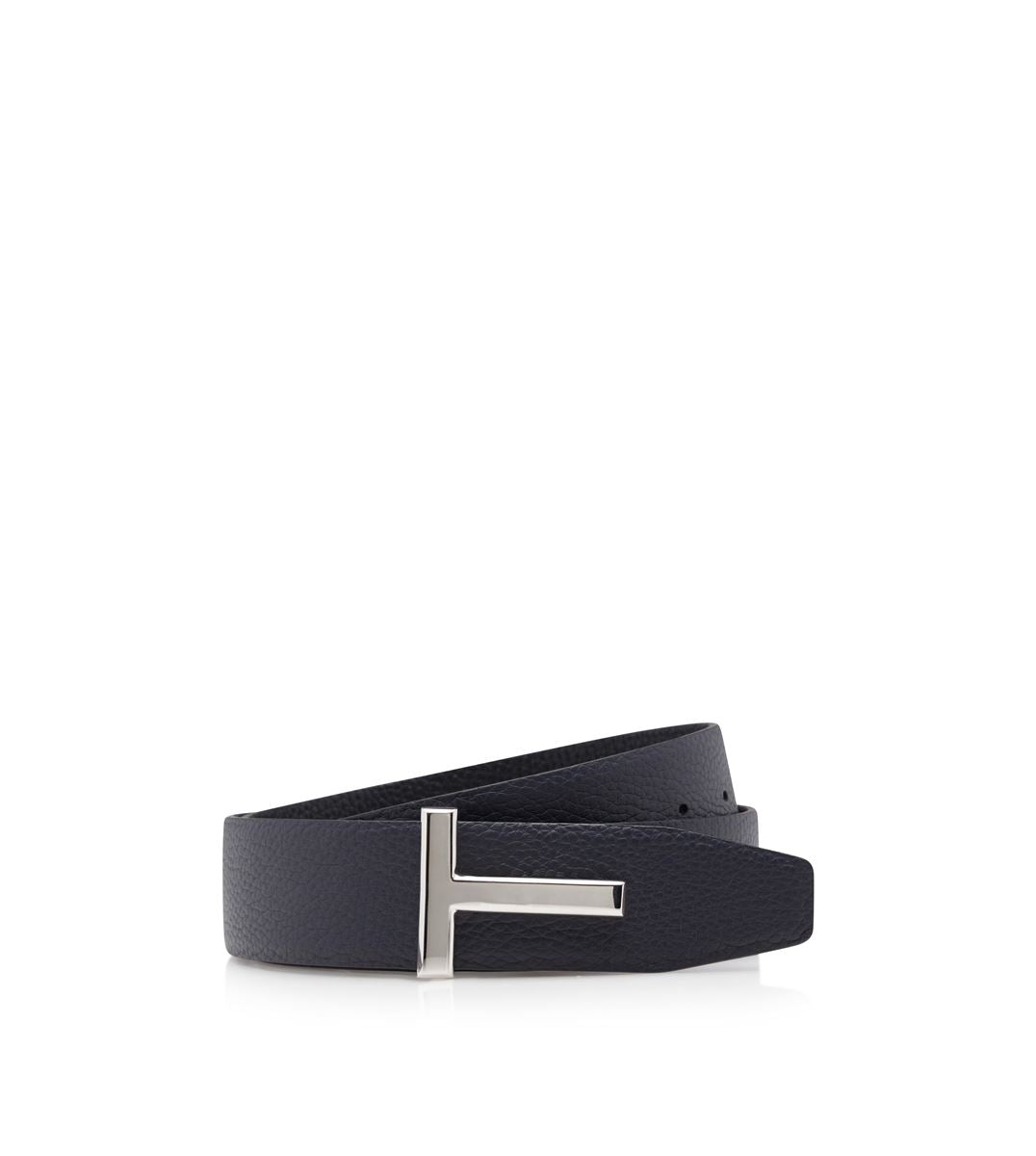 T-buckle reversible leather belt-TOM FORD-Verso