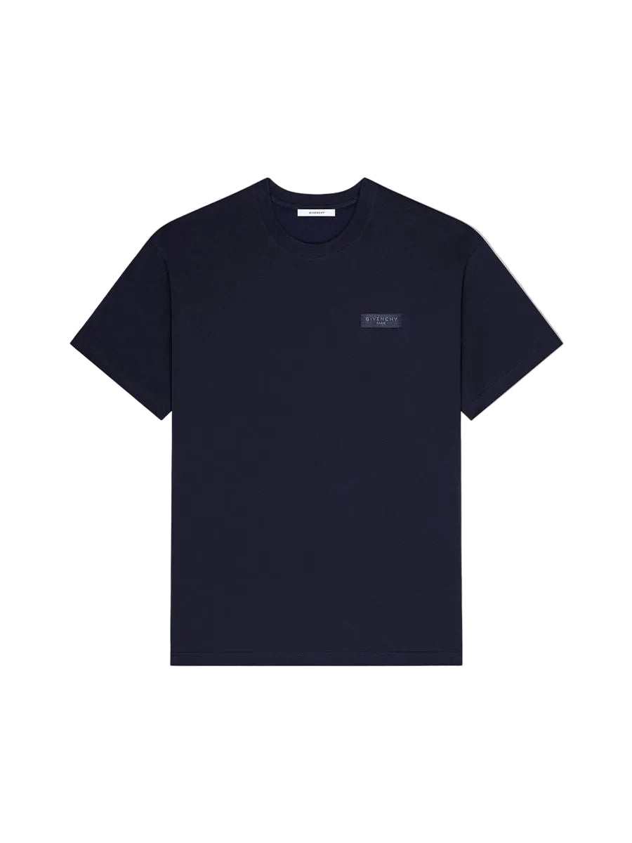 Givenchy T-shirt in Cotton with Givenchy Paris Gros Grain