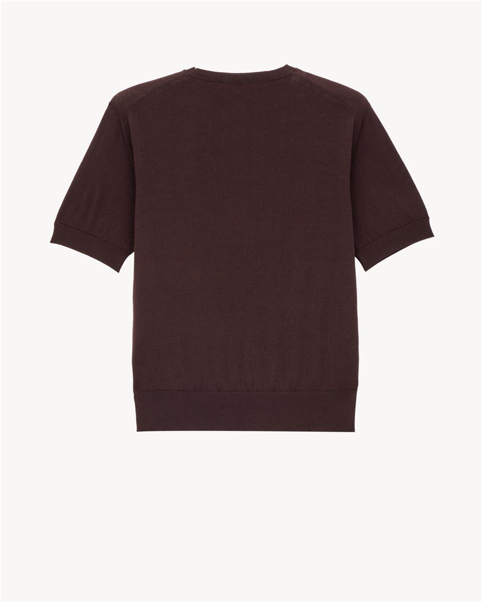 T-SHIRT SWEATER IN WOOL-SAINT LAURENT-Verso