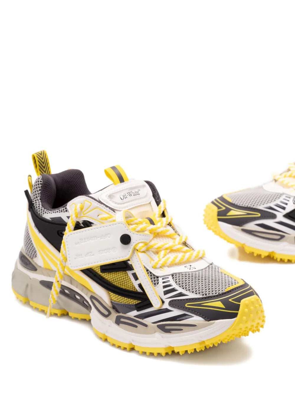 Textured-sole lace-up sneakers-OFF-WHITE-Verso
