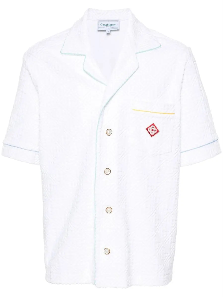 TOWELLING-FINISH MONOGRAM SHIRT CASABLANCA