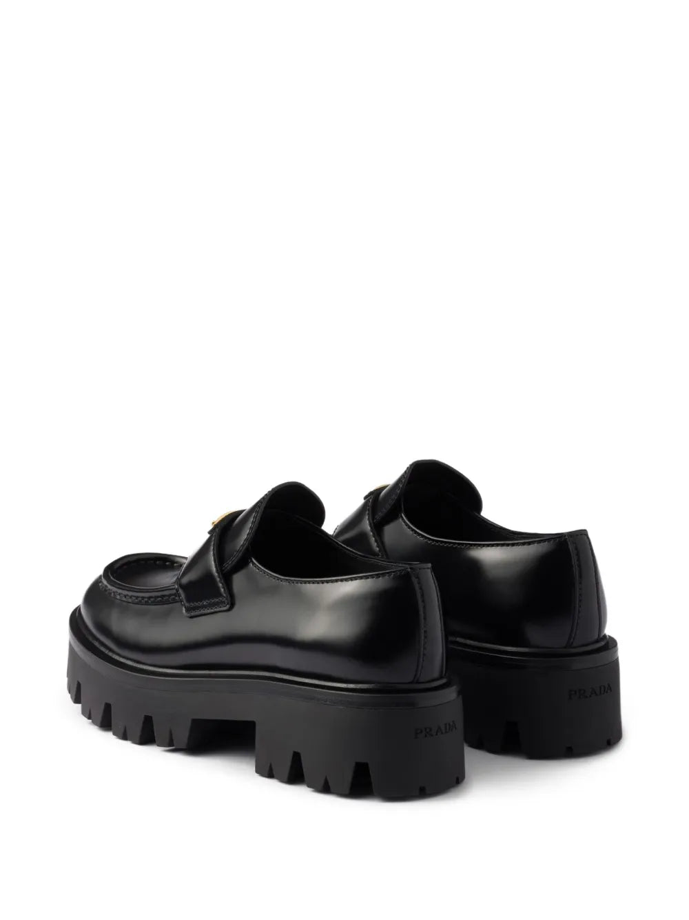 Triangle-logo platform loafers-PRADA-Verso