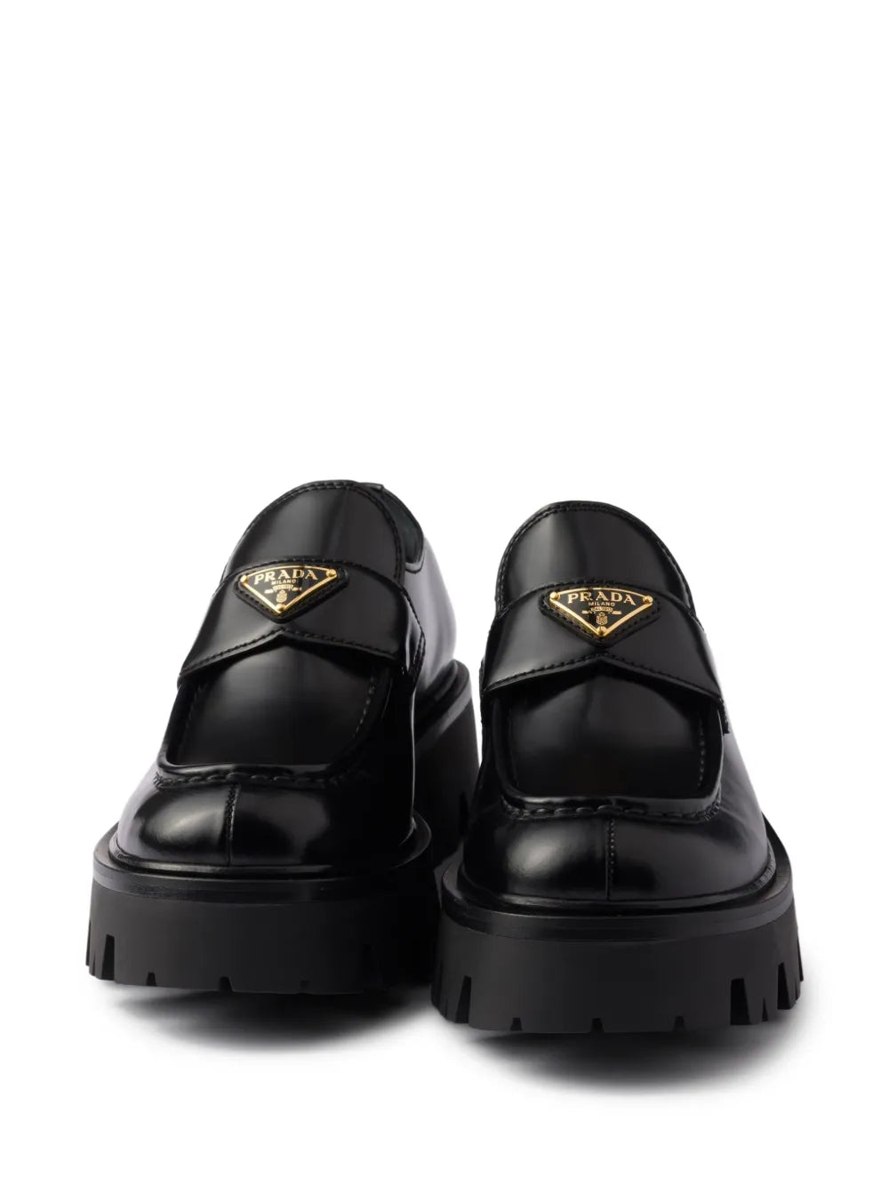 Triangle-logo platform loafers-PRADA-Verso