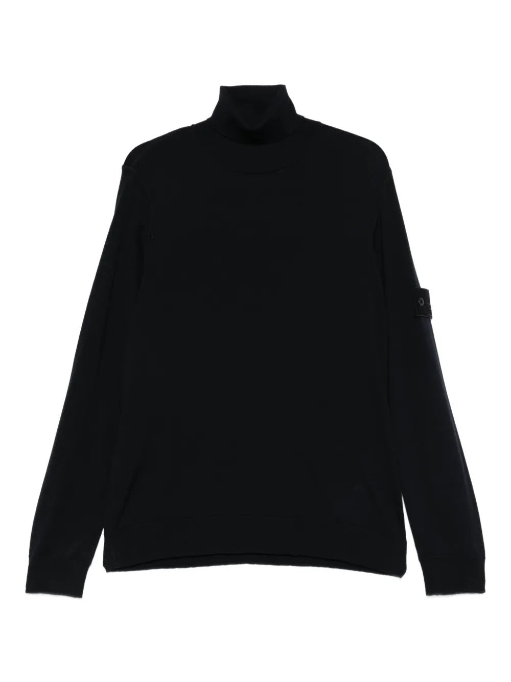 Turtleneck Jumper with Ribbed Trims-STONE ISLAND-Verso