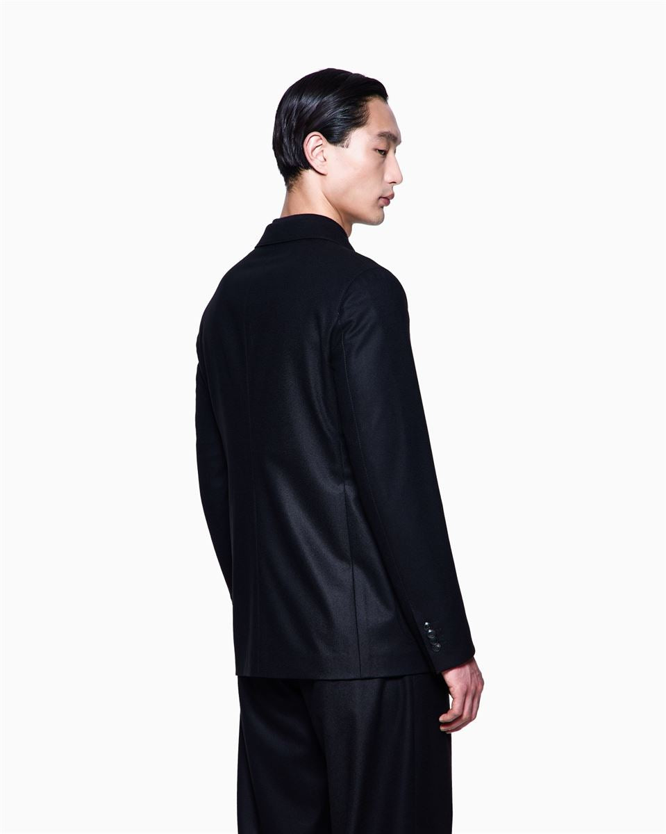 upton line single-breasted jacket in stretch cashmere drap-GIORGIO ARMANI-Verso