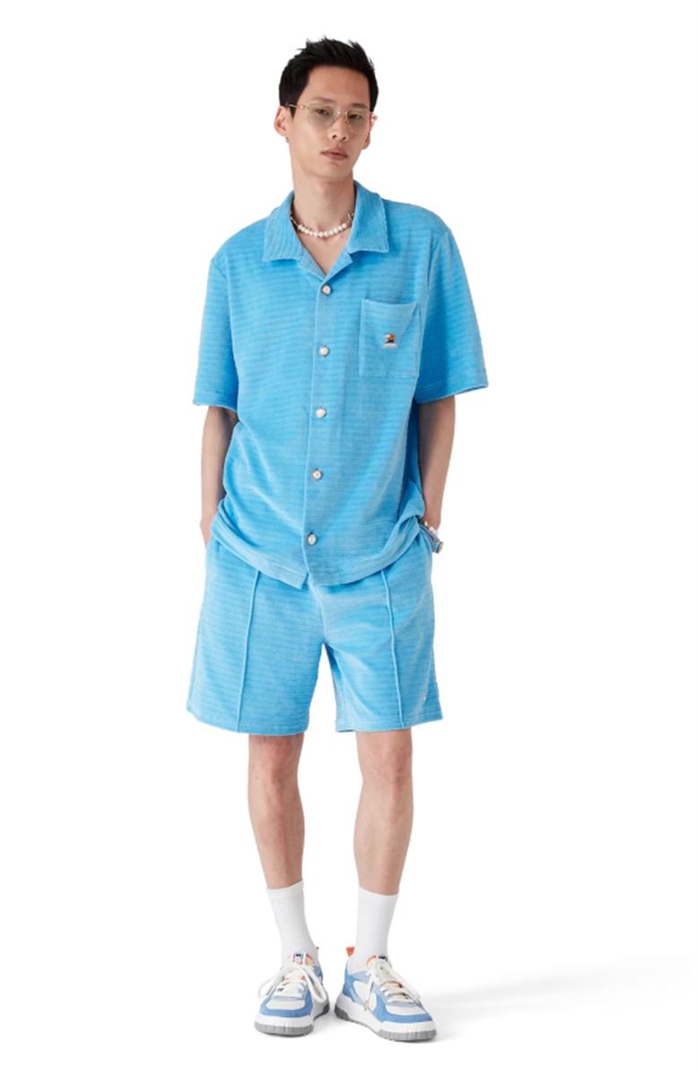 VELOUR STRIPE SHORTS-CASABLANCA-Verso