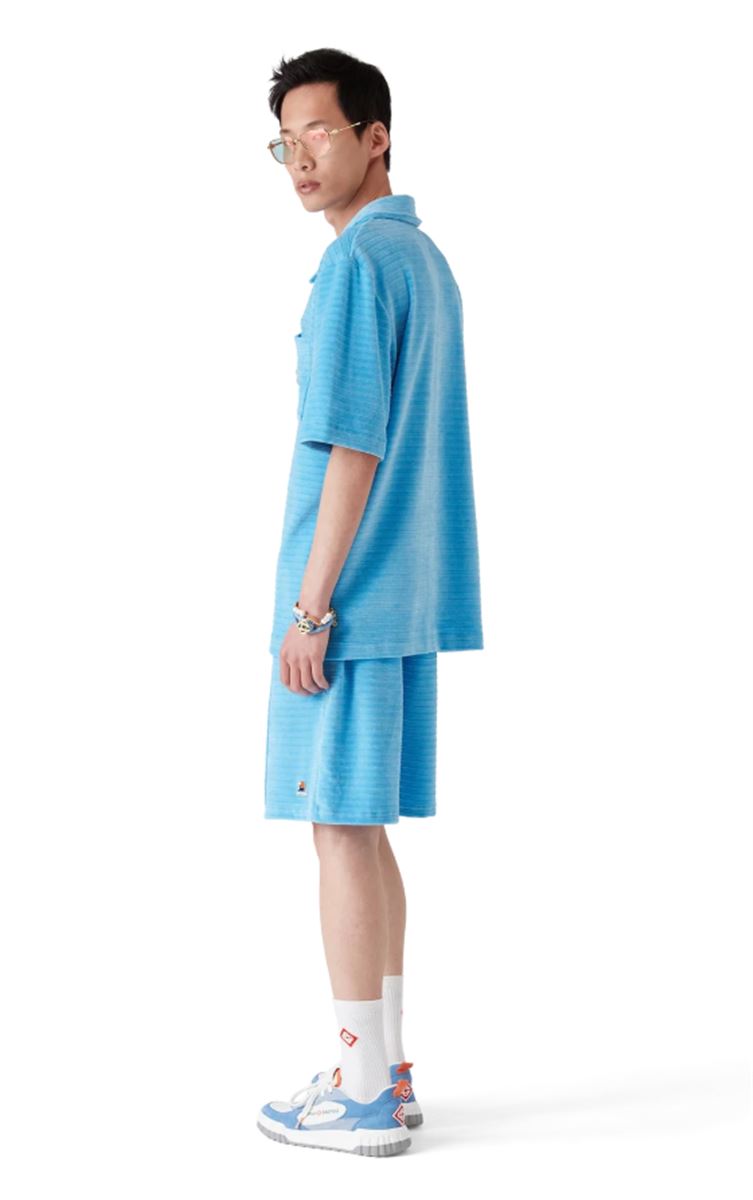 VELOUR STRIPE SHORTS-CASABLANCA-Verso