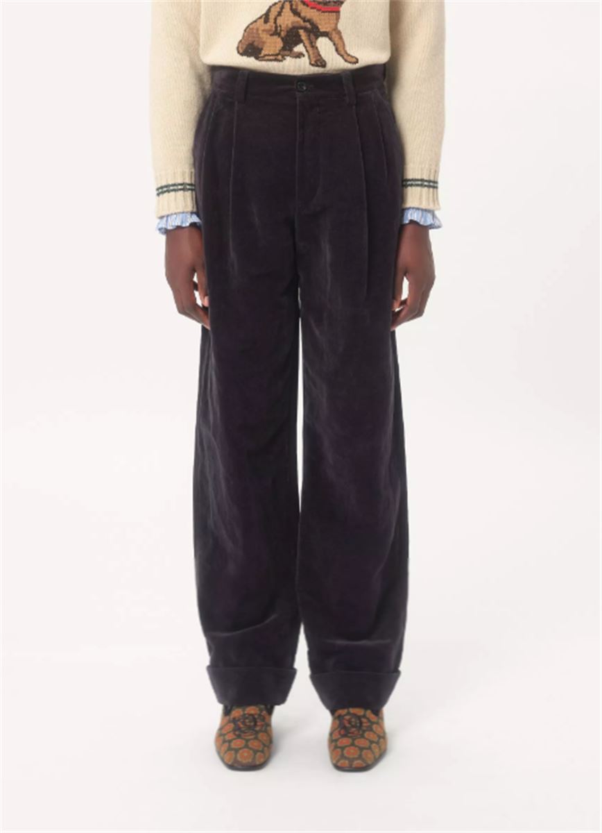 velvet trousers-VALENTINO-Verso