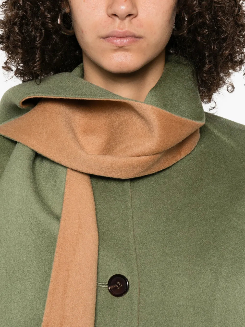 Viktorya button-fastening wool coat-ALICIA AUDREY-Verso