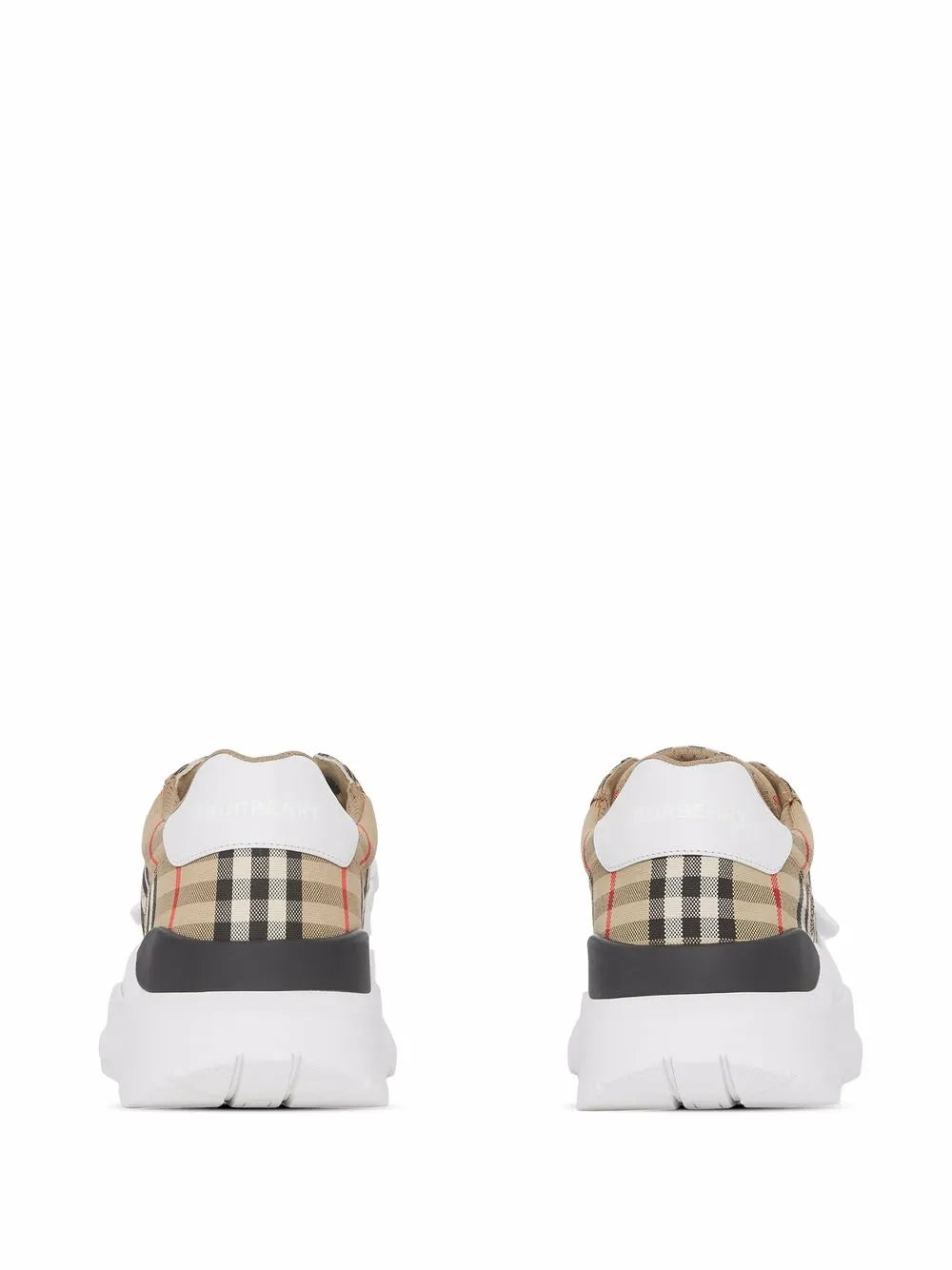 Vintage check-pattern touch-strap sneakers-BURBERRY-Verso