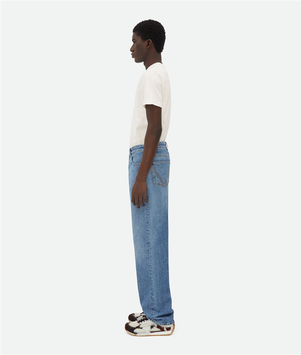 vintage indigo straight jeans