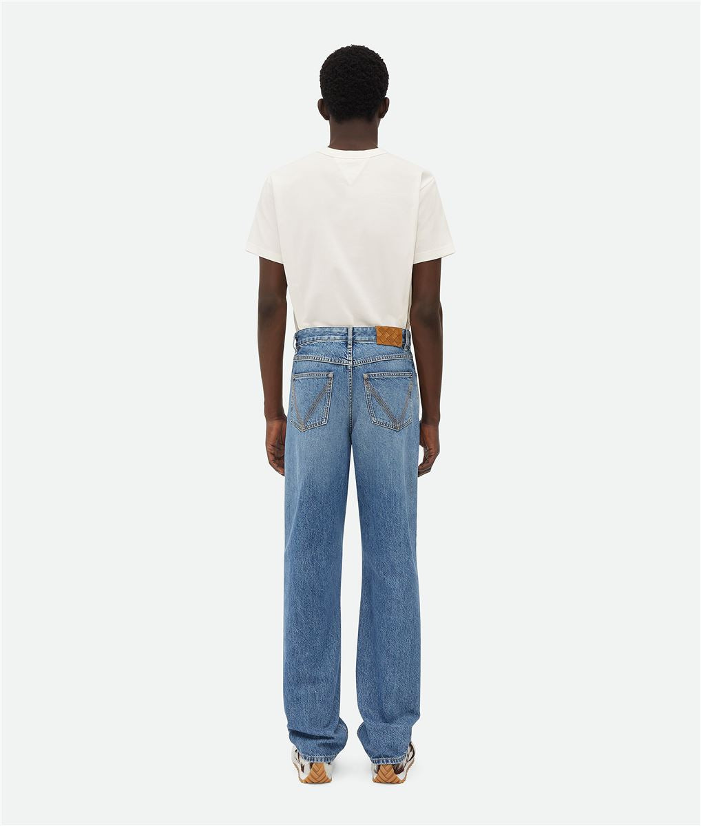 vintage indigo straight jeans