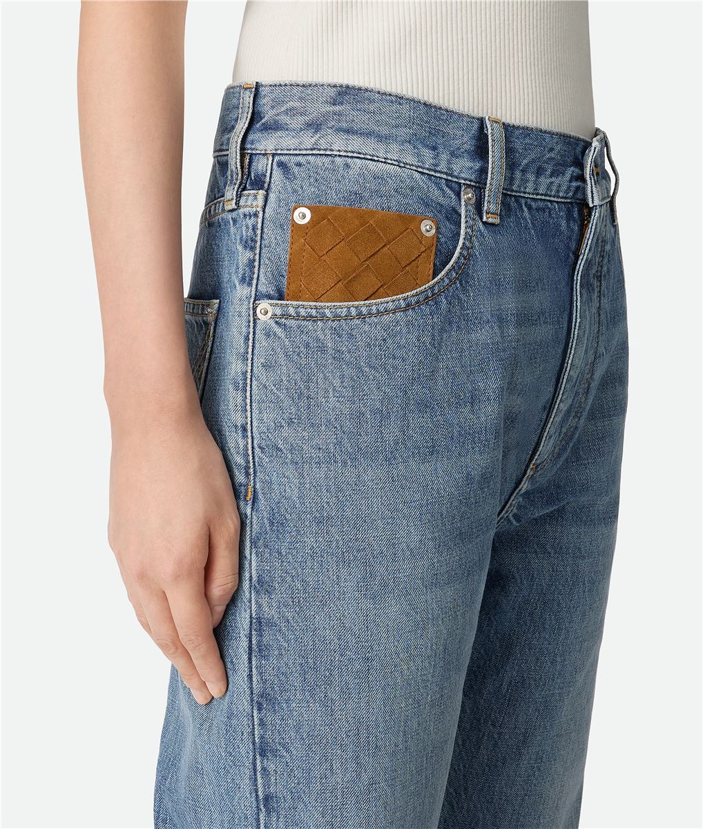 Vintage Indigo Straight Jeans-BOTTEGA VENETA-Verso