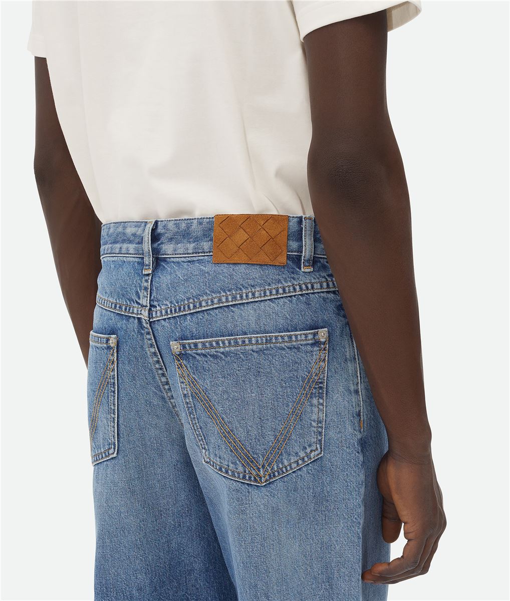 vintage indigo straight jeans