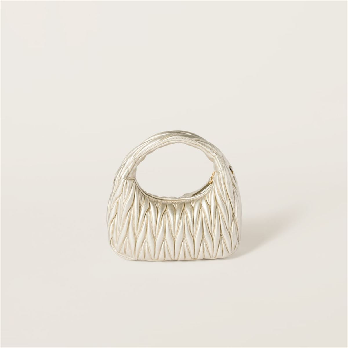 WANDER MATELASSÉ NAPPA LEATHER HOBO BAG - MIU MIU - Verso