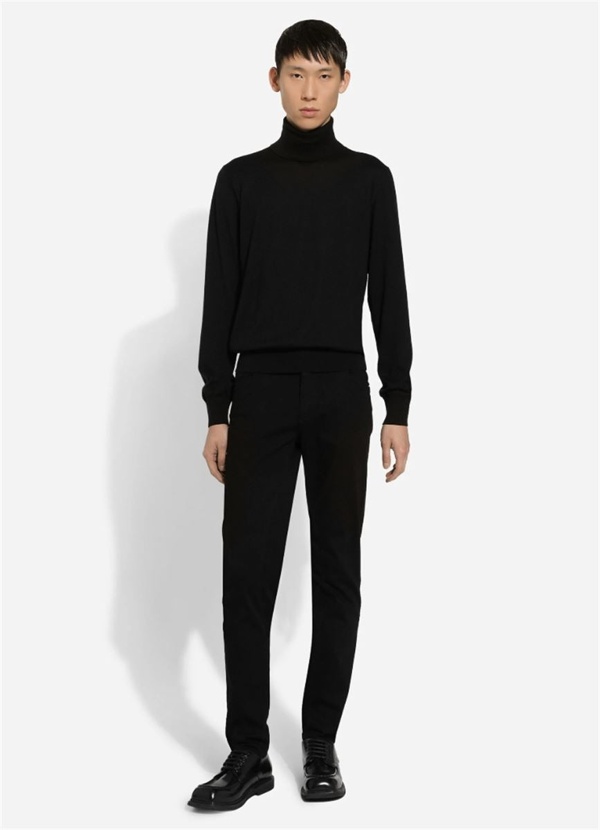 WASHED BLACK SLIM-FIT STRETCH JEANS-DOLCE & GABBANA-Verso