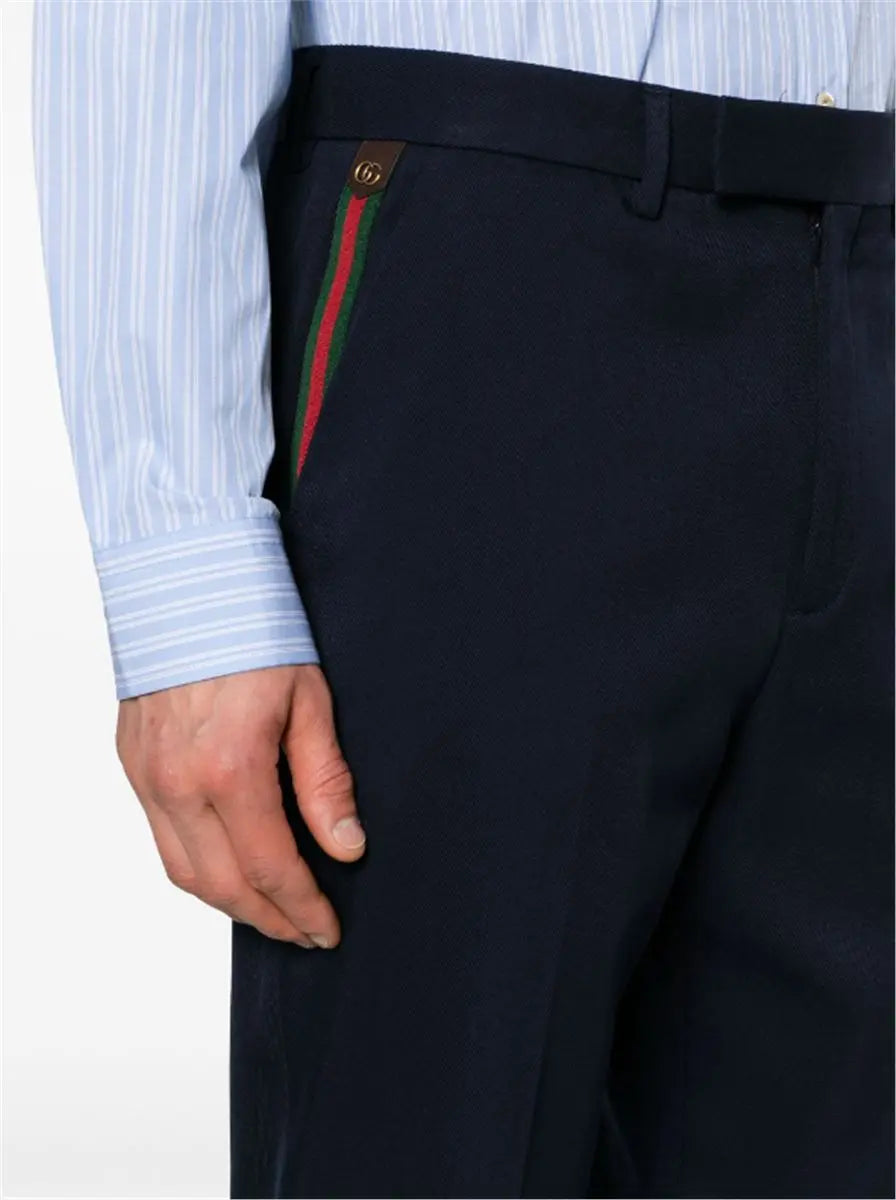 WEB-DETAIL TAILORED TROUSERS GUCCI