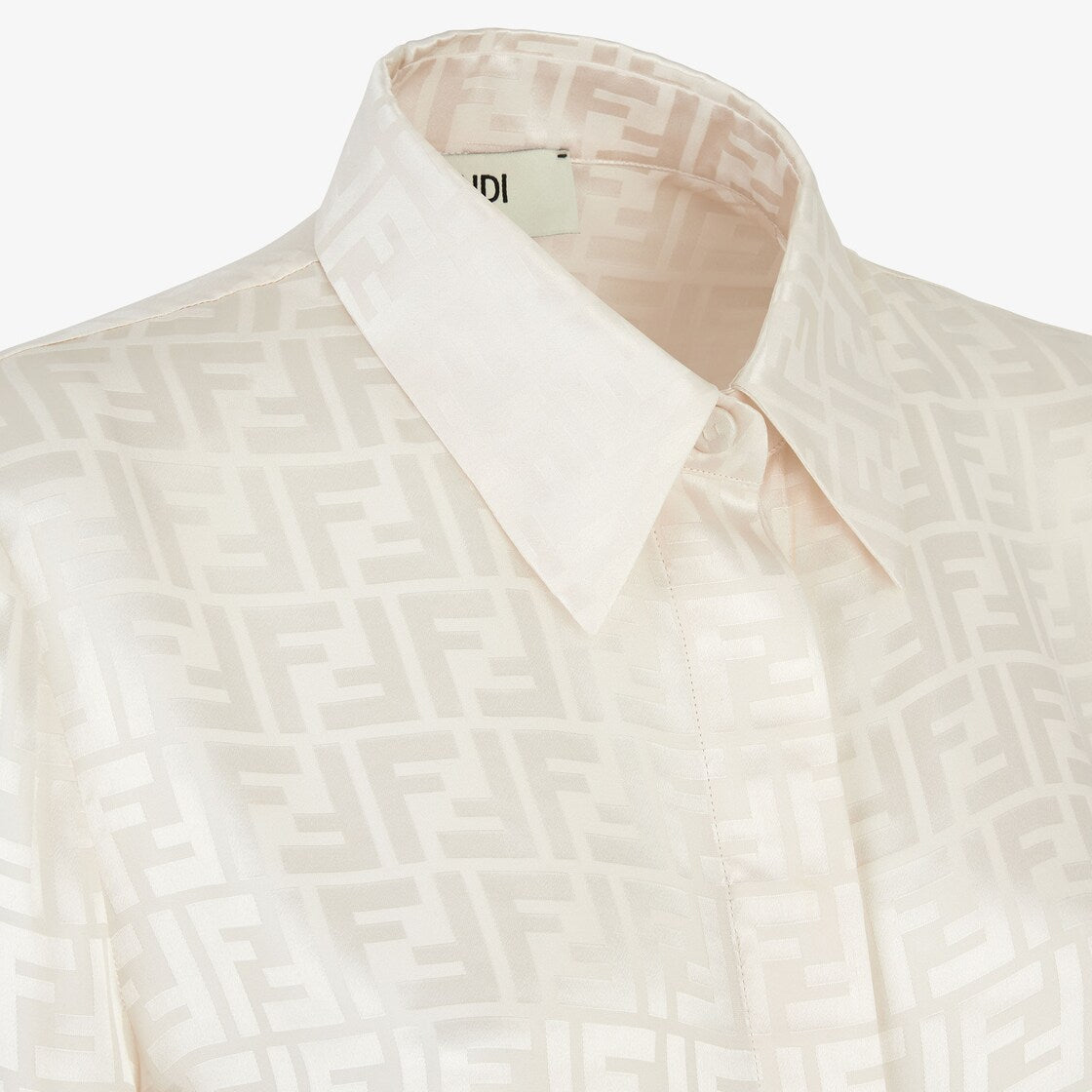 White FF Silk Shirt