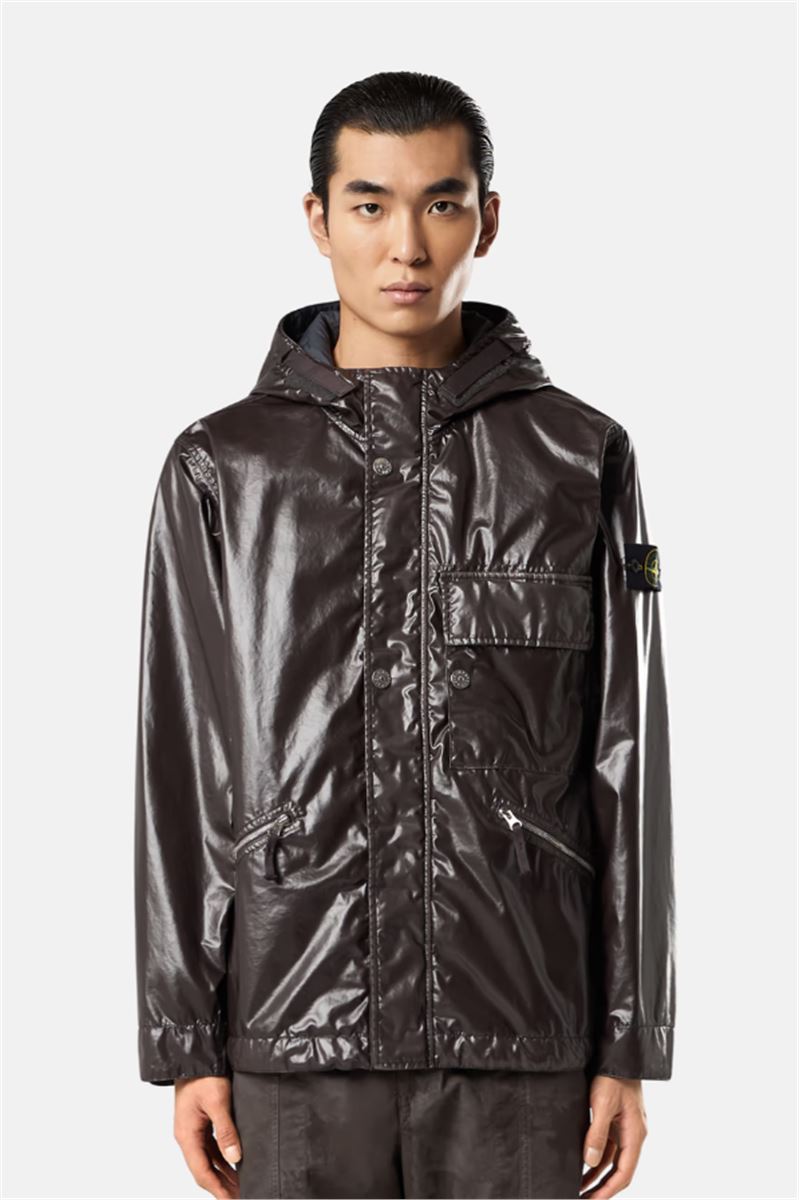 WIND- AND WATER-RESISTANT HOODED JACKET WITH PADDING-STONE ISLAND-Verso