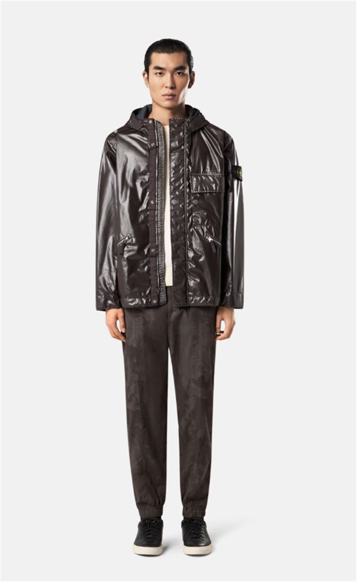 WIND- AND WATER-RESISTANT HOODED JACKET WITH PADDING-STONE ISLAND-Verso