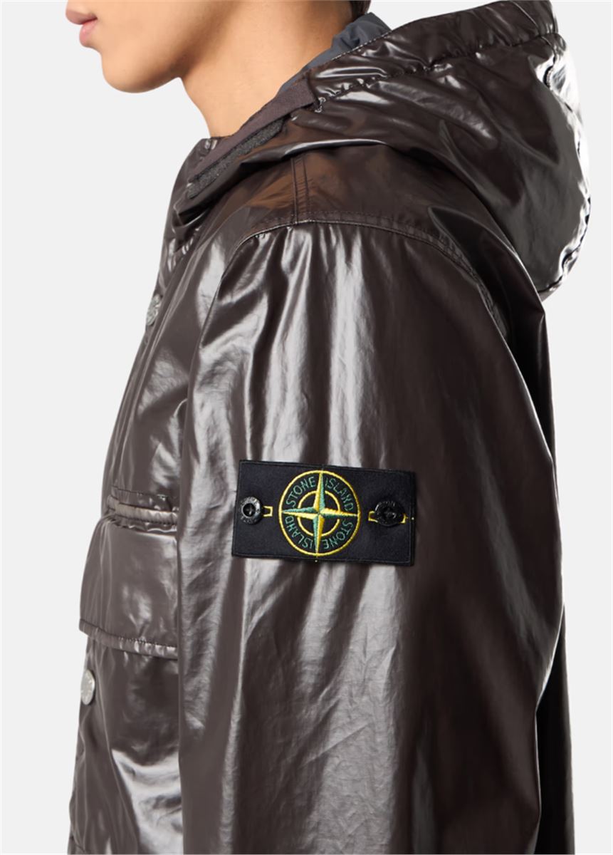 WIND- AND WATER-RESISTANT HOODED JACKET WITH PADDING-STONE ISLAND-Verso