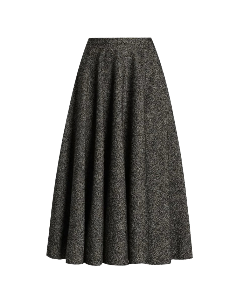 WOOL BLEND DOTTED CIRCLE SKIRT-DOLCE & GABBANA-Verso