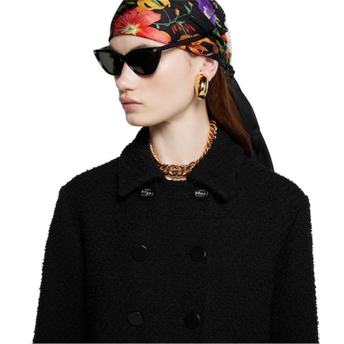 wool bouclé jacket-GUCCI-Verso