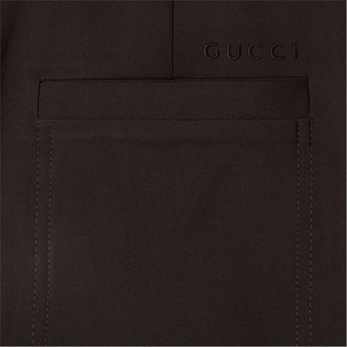 Wool gabardine pant with logo