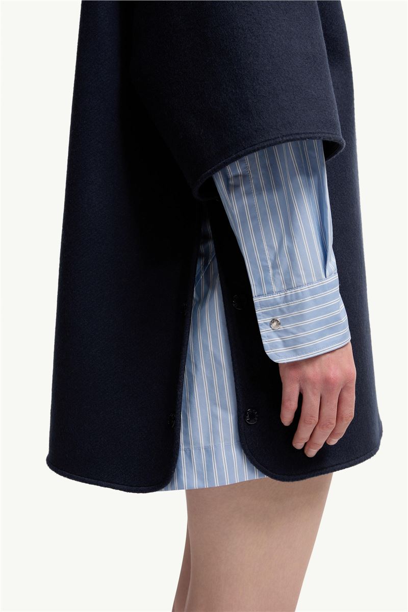 WOOL HOODED ZIP-UP CAPE-MONCLER-Verso