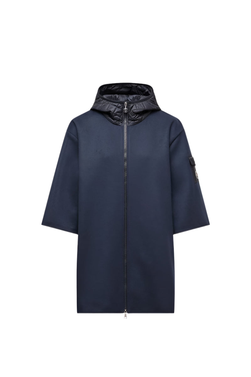 WOOL HOODED ZIP-UP CAPE-MONCLER-Verso