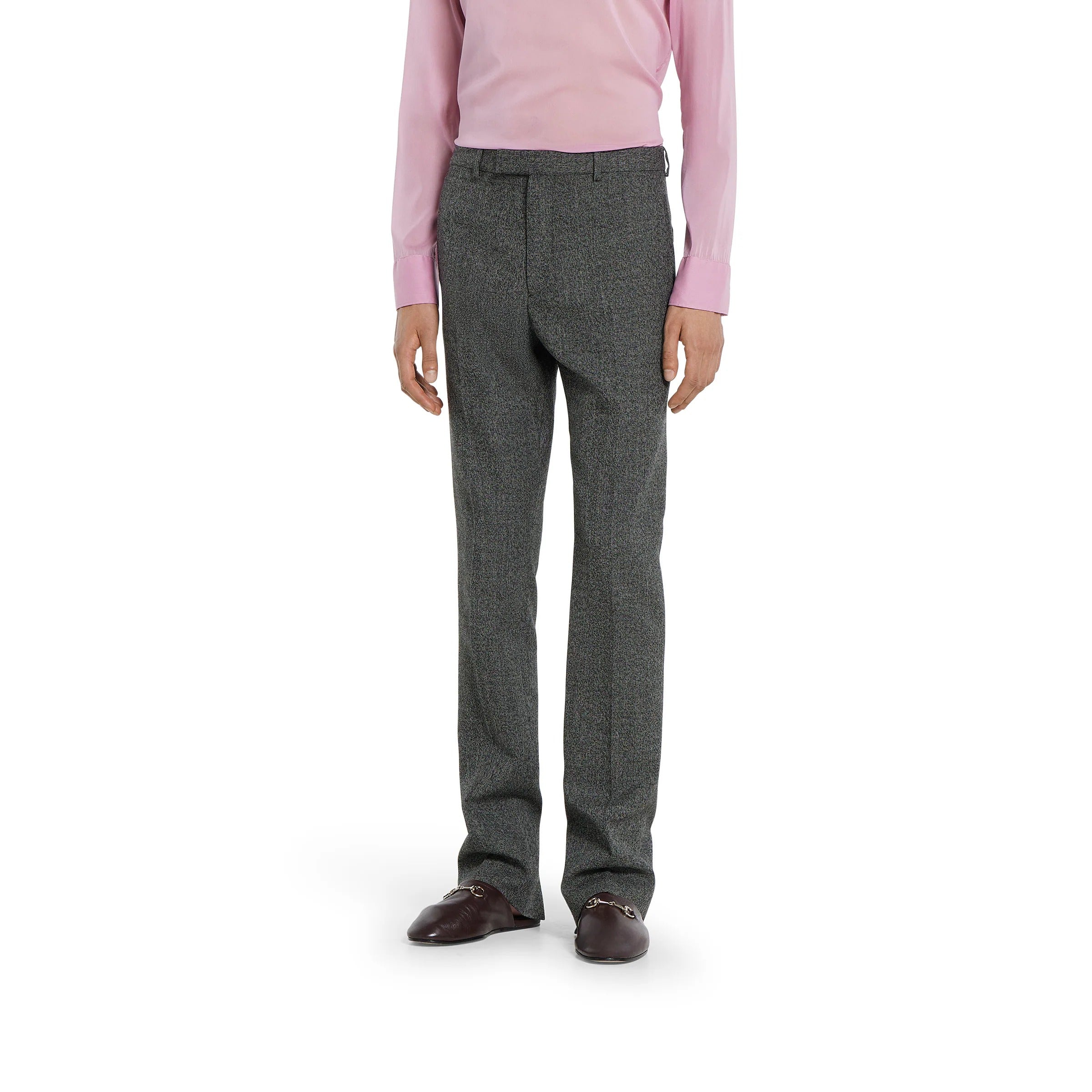 Wool mouliné pant