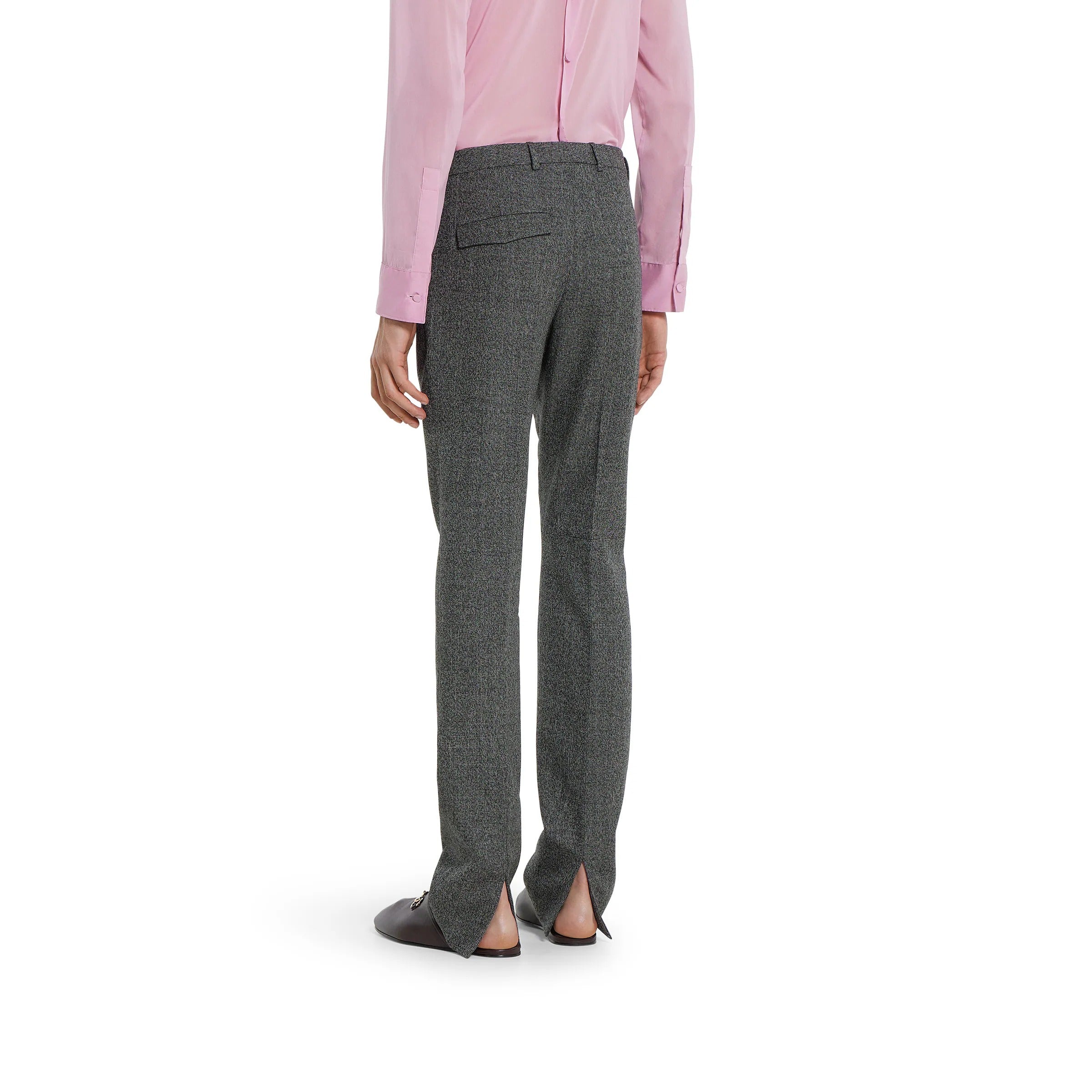Wool mouliné pant