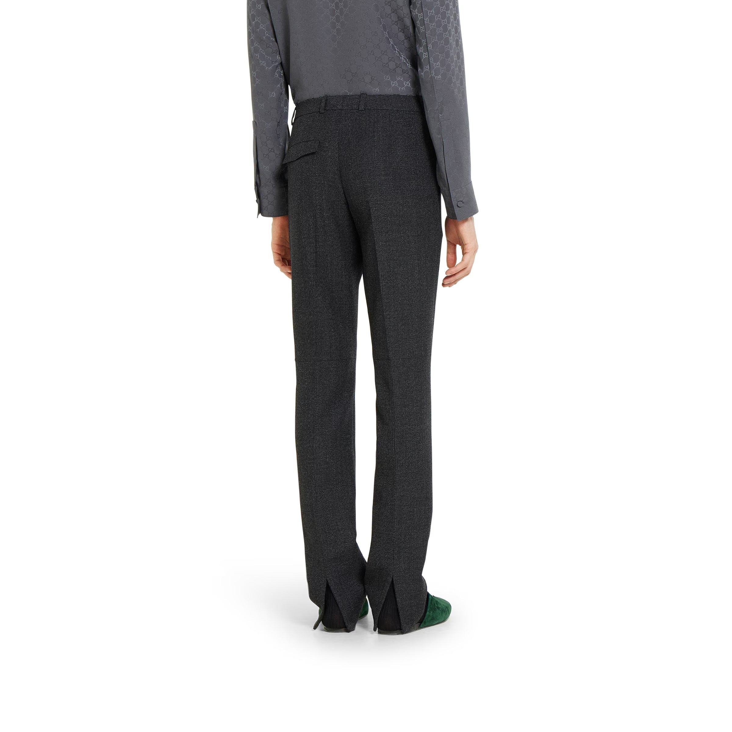 Wool mouliné pant