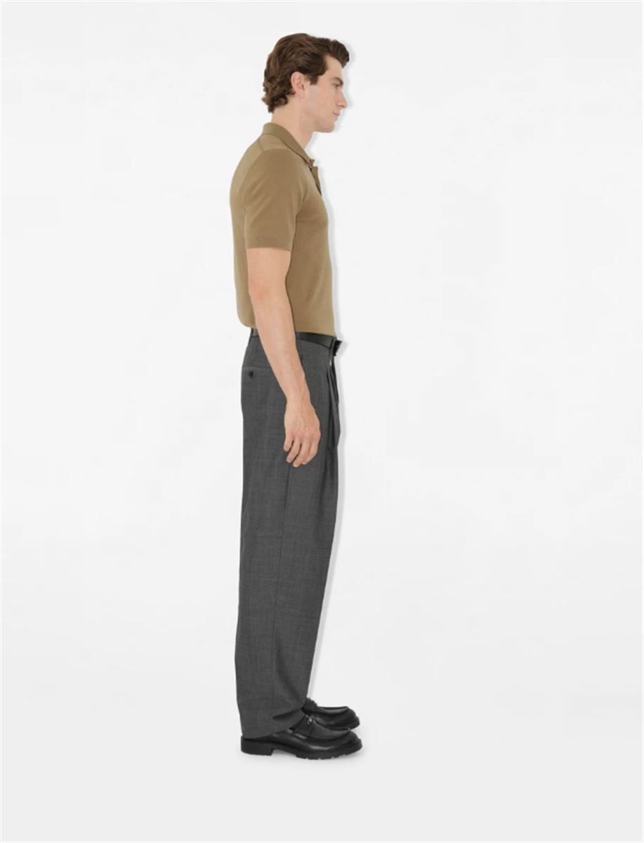wool polo shirt-BURBERRY-Verso