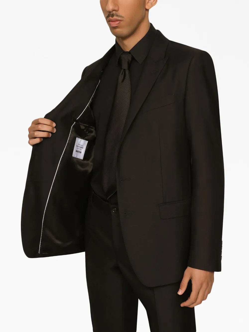 Wool-silk single-breasted suit-DOLCE & GABBANA-Verso