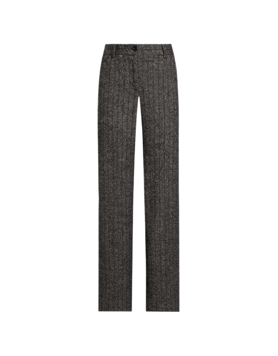WOOL TROUSERS WITH STRIPED PRINT-DOLCE & GABBANA-Verso