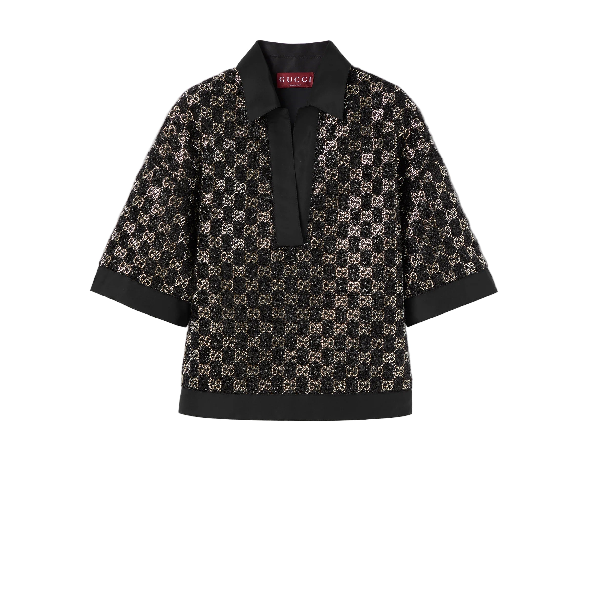 Wool Tweed Lamé Top