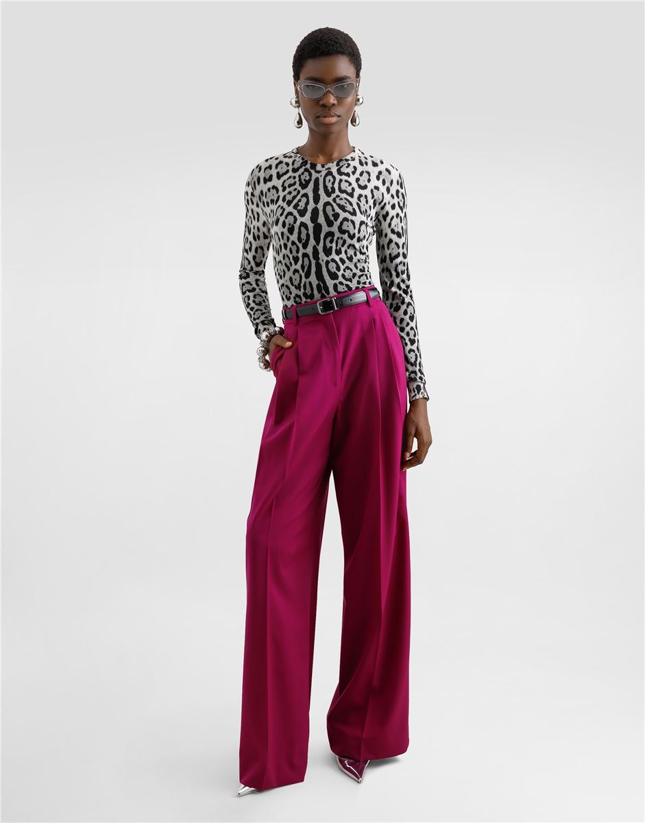WOOLEN PALAZZO PANTS - DOLCE & GABBANA - Verso