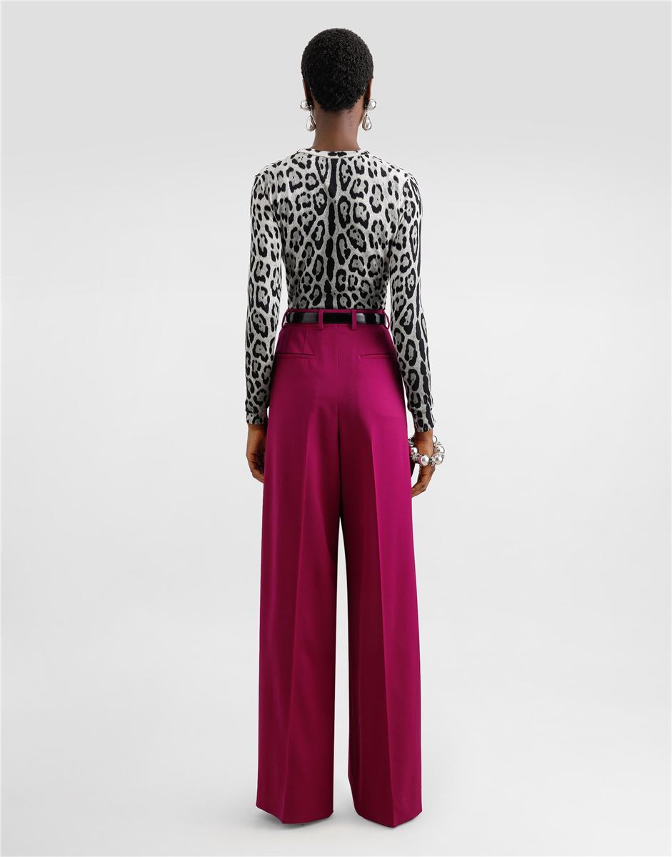WOOLEN PALAZZO PANTS - DOLCE & GABBANA - Verso