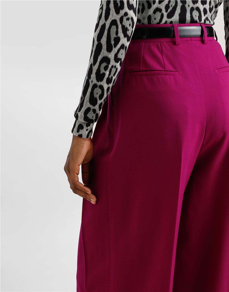 WOOLEN PALAZZO PANTS - DOLCE & GABBANA - Verso