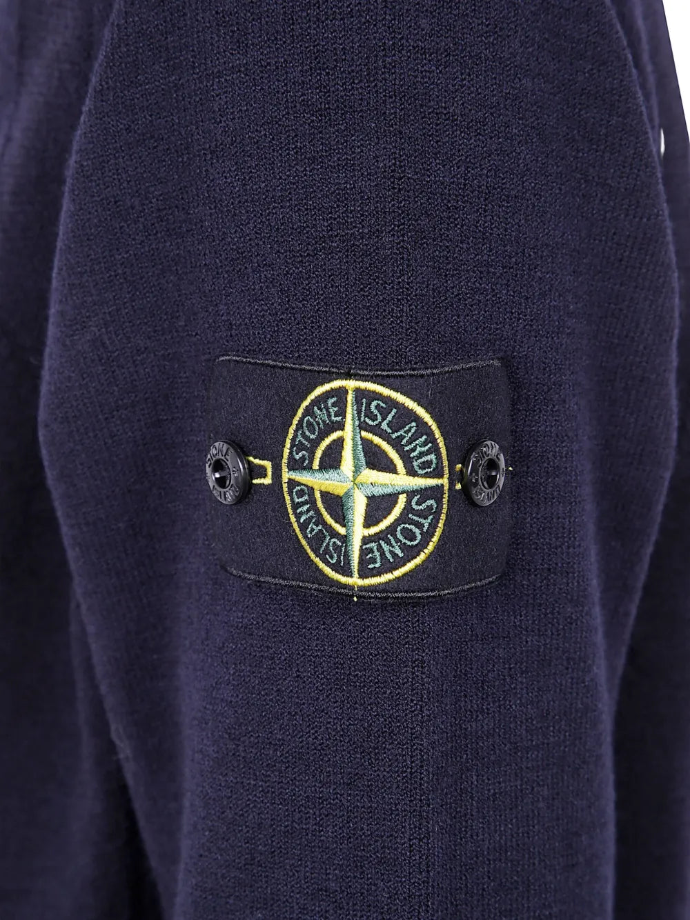 Zip-front logo-patch cardigan-STONE ISLAND-Verso