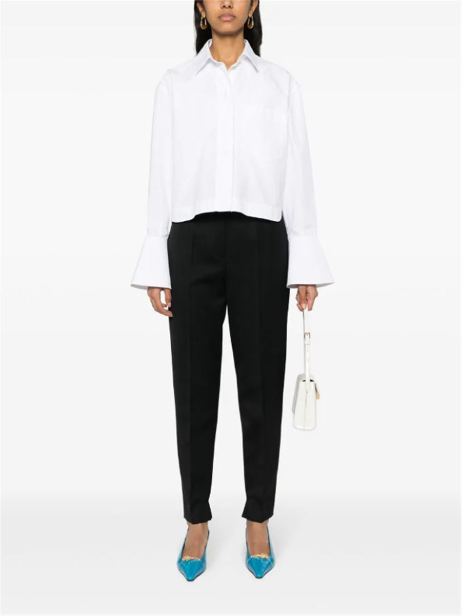 PRESSED-CREASE TAPERED-LEG TROUSERS PRADA