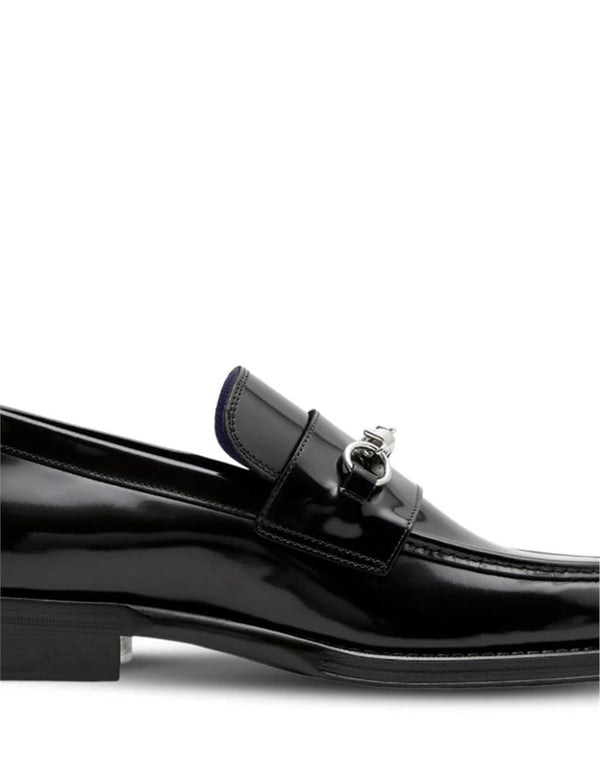BARBED-WIRE LEATHER LOAFERS